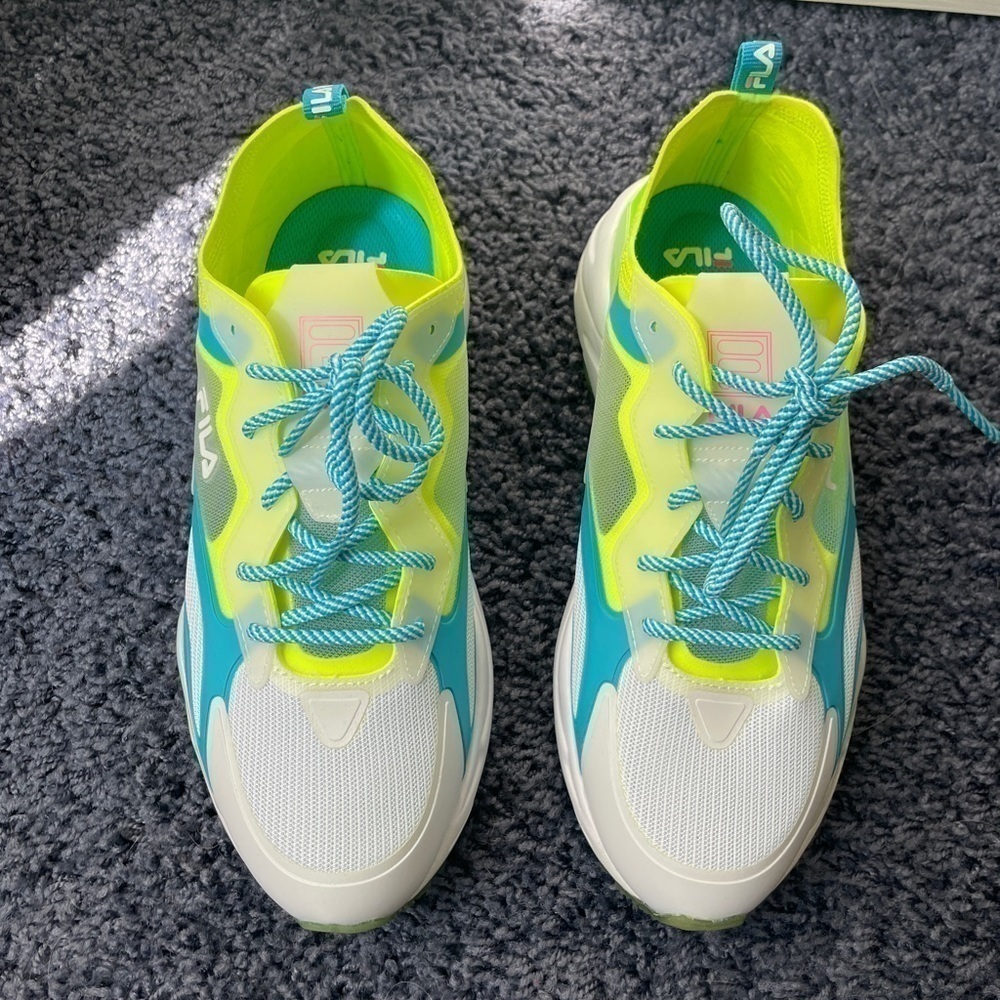 FILA Ray Tracer Patchwork Neon Sneaker Women’s 7.5 - Picture 5 of 9